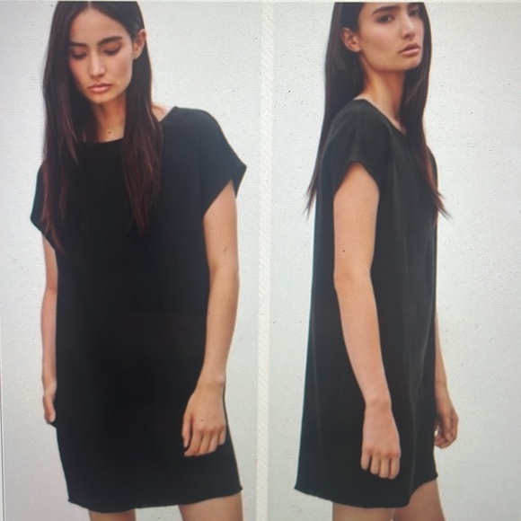 Wilfred Free Aritzia sz S small? Black Nori dress micro vegan suede - Picture 1 of 6